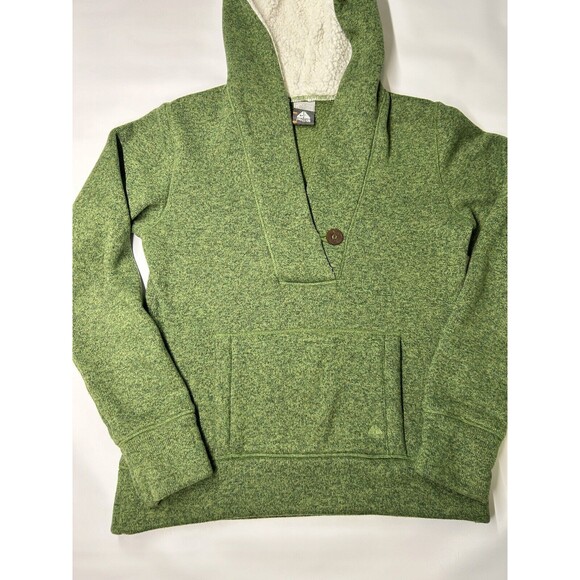 Nike ACG Hooded Sweater Women's Size Medium Green Sherpa Thermal Warm - Picture 5 of 14